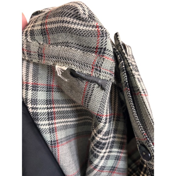 WHISTLES Plaid Wide‎ Leg Pants Women's Size 10 Gray Red Black Tailored Trousers - Picture 6 of 8